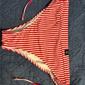 torrid Red and White Striped Side-Tie Bikini Bottom
